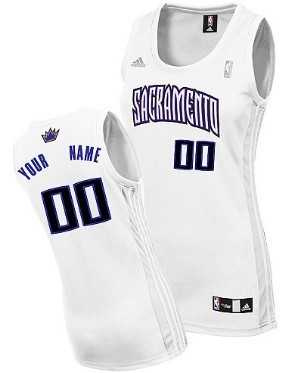 Women's Customized Sacramento Kings White Basketball Jersey